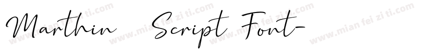 Marthin   Script Font字体转换